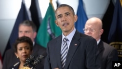 Le président Obama prenant la parole au National Counterterrorism Center, le 17 déc. 2015