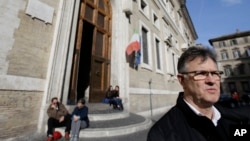Peter Saunders, victimes d'abus sexuels et défenseur des victimes, à Rome, le 6 février 2016.