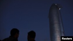 미국 스페이스X 사가 지난해 9월 텍사스주 보카치카에서 화성 탐사 로켓 '스타쉽'을 공개했다.