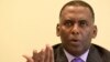 Biram Dah Abeid, politicien mauritanien et défenseur de l'abolition de l'esclavage, lors d'une conférence de presse à Dakar, le 29 septembre 2016.