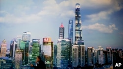 El distrito financiero de Beijing durante una exhibición que marca el 40 aniversario de las reformas chinas en el Museo Nacional de China, el jueves 15 de noviembre del 2018