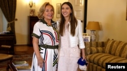 La esposa del presidente encargado de Venezuela, Fabiana Rosales, se reunió el miércoles 20 de marzo de 2019 con la primera dama de Chile, Cecilia Morel.