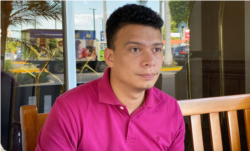 Marlon Fonseca, joven opositor de Nicaragua excarcelado. (Foto de Houston Castillo Vado, VOA).