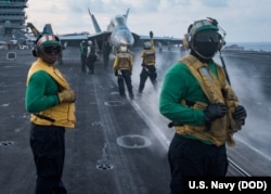 The Carl Vinson Carrier Strike Group is on a regularly scheduled Western Pacific deployment, April 8, 2017, as part of the U.S. Pacific Fleet-led initiative to extend the command and control functions of U.S. 3rd Fleet.