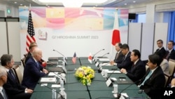 拜登總統出席在日本舉行的七國集團峰會。