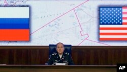 El embajador ruso en Estados Unidos, Anatoly Antonov, durante una conferencia de prensa en Moscú, en el 2016, cuando era ministro de defensa.