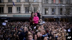 "Manifestation pour l'amour", Stockholm, Suède, le 9 avril 2017. 