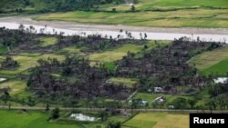 မီးရှို့ဖျက်ဆီးခံခဲ့ရတဲ့ မူဆလင်ကျေးရွာများ။