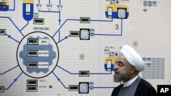 Hassan Rohani dans la ville de Bushehr, Iran, le 13 janvier 2015