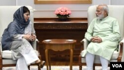 وزیر اعلیٰ محبوبہ مفتی کی وزیر اعظم مودی سے ملاقات