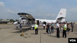 Kenn Borek Air-ის თვითმფრინავი მესტიაში სატესტო გაფრენის წინ 
