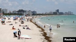 Plaža Saut bič u Majamiju, 10. jun 2020. (Foto: Reuters/Marco Bello)