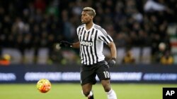 Le joueur Paul Pogba de la Juventus Turin (AP Photo/Antonio Calanni)