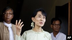 緬甸民主領袖昂山素姬(資料圖片)