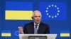 Верховний представник Європейського Союзу із закордонних справ і політики безпеки Жозеп Боррель на пресконференції з прем’єр-міністром України Денисом Шмигалем після засідання Ради асоціації Україна-ЄС у штаб-квартирі ЄС у Брюсселі, 20 березня 2024 р. (Фото: JOHN THYS / AFP)