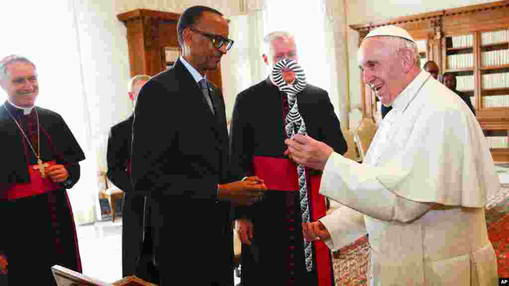 Hotunan Ziyara Shugaban Rwanda Paul Kagame A Vatican, ranar 20 ga watan Maris 2017.