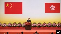 中國國家主席習近平2022年7月1日出席香港主權移交25週年紀念活動。