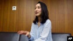 In this Oct. 27, 2017, photo, Shiori Ito talks about her experience with sexual assault during an interview in Tokyo. (AP Photo/Mari Yamaguchi) 