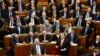 PM Hungaria Viktor Orban berpidato di sesi parlemen, sebelum voting parlemen yang menyetujui aksesi Swedia ke dalam NATO, di Budapest, Senin, 26 Februari 2024.