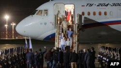 Встреча лиц, переданных России в результате обмена, в аэропорту «Внуково». 1 августа 2024 г.