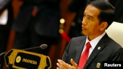 FILE - Indonesia's President Joko Widodo, shown at an ASEAN summit meeting last year in Naypyitaw, Myanmar.