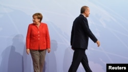 Germaniya va Turkiya rahbarlari Gamburgdagi Katta Yigirmalik sammitida, 7-iyul, 2017-yil