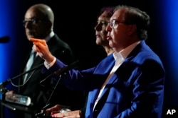 César Pérez Vivas, ex gobernador del estado Táchira, participa en un debate en Caracas, en julio de 2023.