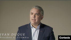 Captura de pantalla del video del presidente Iván Duque, el cual circuló el fin de semana en redes sociales. 