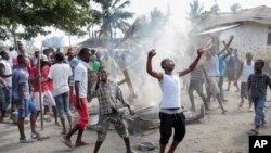 Des manifestants dans Bujumbura, 26 mais 2015