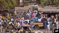 Des soldats nigérians en patrouille dans le nord du Nigéria (AP)