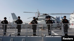 2019年8月29日,從青島港出發的中國海軍“西寧號”導彈驅逐艦。 