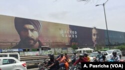 Huge billboards at a New Delhi junction announced the arrival last month of the first original series produced by Netflix in India: "Sacred Games," a thriller about the Mumbai underworld. 