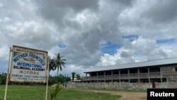 A general view of the school following a shooting, in Kumba, Cameroon, Oct. 25, 2020. 