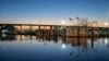 Fishing boats are docked late in the evening on the Mississippi River in Empire, Louisiana, on Oct. 16, 2023.