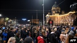 Протестная акция в Белграде. 25 декабря 2023 г.