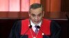 Le président de la Cour suprême du Venezuela, Maikel Moreno, lors d'une cérémonie marquant l'ouverture de l'année judiciaire à la Cour suprême de justice (TSJ), à Caracas, au Venezuela, le 24 janvier 2019.