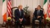 El presidente de EE.UU., Donald Trump, se reunió con el primer ministro Leo Varadkar, el miércoles.