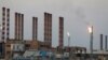 FILE - The Abadan oil refinery is seen in southwest Iran, from the Iraqi side, south of Basra, Iraq, on Sept. 21, 2019. The U.S. Treasury Department on Feb. 6, 2025, announced further sanctions on Iran's oil industry.