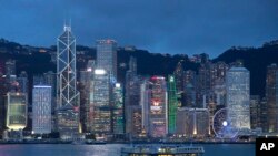 暮色下的香港邊際線