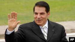 L'ancien président Tunisien, Ben Ali, lors d'un rassemblement politique en octobre 2009.