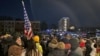 Protesters, police and media gathered at the Central Detention Facility prison in Washington late on Jan. 20, 2025, after U.S. President Donald Trump pardoned those convicted in the Jan. 6, 2021, U.S. Capitol riot.
