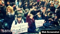 Qarabağ müharibəsi əlilinin ölümünə Fəvvarələr Meydanı”nda oturaq aksiya 
