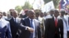 FILE - Democratic Republic of the Congo's President Joseph Kabila (C) greets supporters as he arrives at the airport in Lubumbashi, the capital of Katanga province in the Democratic Republic of Congo, June 13, 2016.