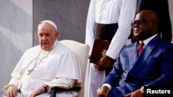 Papa Fransisko na Perezida Feliz Tshisekedi wa Repubulika ya Demokarasi ya Kongo