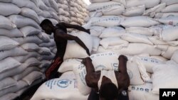De la nourriture du PAM au Soudan dans un camp de réfugiés, le 6 décembre 2020.