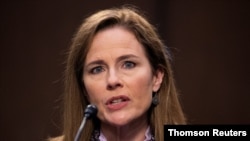 La Comisión Judicial del Senado celebra la audiencia de confirmación de Amy Coney Barrett para la vacante en la Corte Suprema, el miércoles 14 de octubre de 2020.