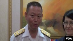 台灣海軍司令部政戰主任聞振國中將回應台灣被納入美日安保新指南問題(視頻截圖）