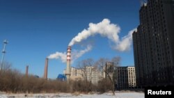 中国哈尔滨市一座燃煤设施（路透社2019年11月15日）