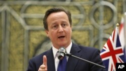 Perdana Menteri Inggris David Cameron mendesak para pemimpin Eropa menyelesaikan krisis utang (foto: dok).