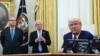 Президент США Дональд Трамп в Овальном кабинете Белого дома объявляет о введении взаимных пошлин. Вашингтон. 13 февраля 2025 года. (Photo by ANDREW CABALLERO-REYNOLDS / AFP).
